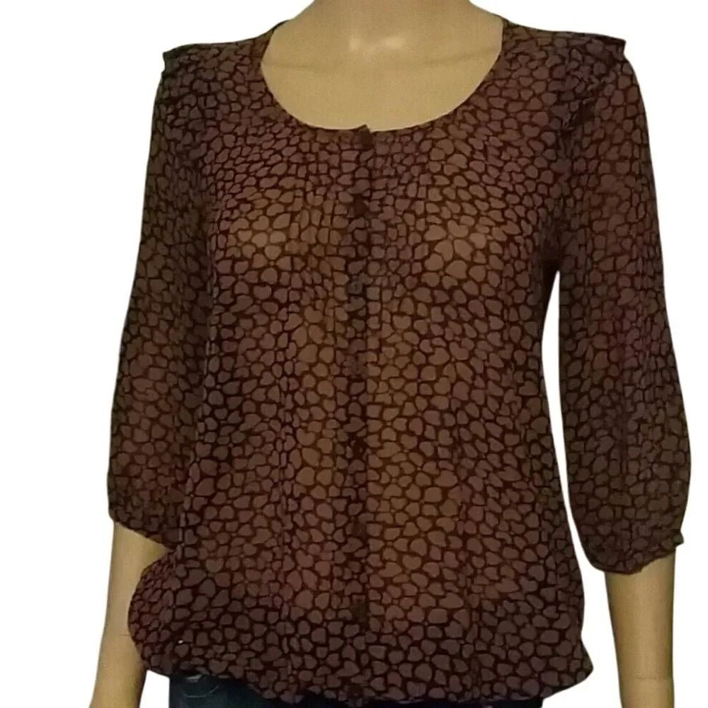 Pins and Needles heart print top S
